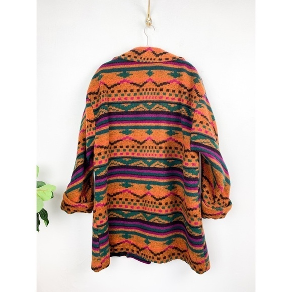 Vintage Hunters Run Southwestern Print Longline Coat Sz XXL - Picture 2 of 12